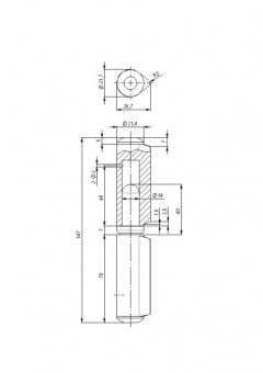 Петля приварная D22x150S 