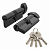 Цилиндровый механизм Z3002Knob70(30+10+30) с вертушкой BL черный
