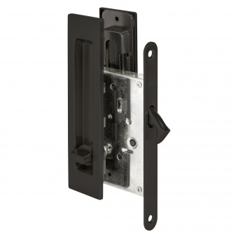 Защелка с ручками для раздвижных дверей SH.SLQ152.011 (Soft LINE SLQ-011) BL черный