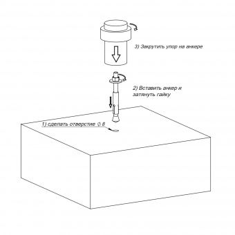 Упор дверной напольный STOPPER/M.14 INOX (нерж. сталь)