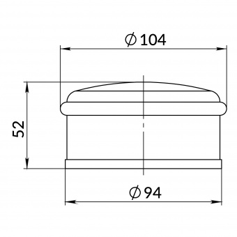 Упор дверной напольный LM DFIX/F100 SN-3 мат. никель